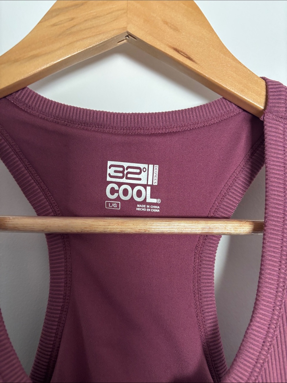32 Degrees Ribbed Plum Racerback Tank Top - Picture 2 of 4
